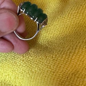 Art deco Jade ring  size 8 vintage